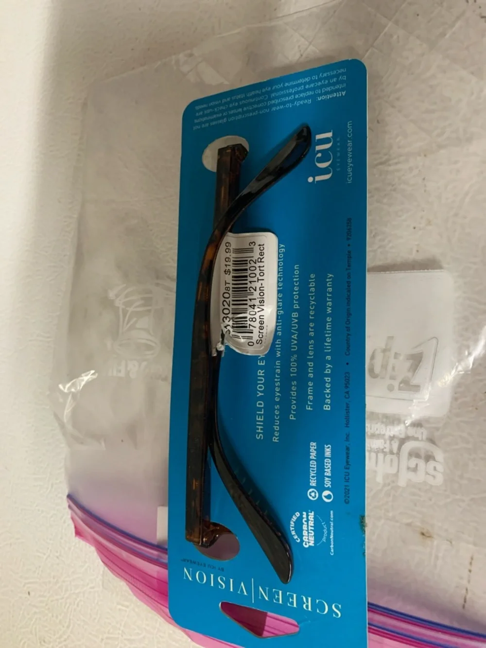 Blue Light Filtering Reading Glasses +3.00 - Tortoise